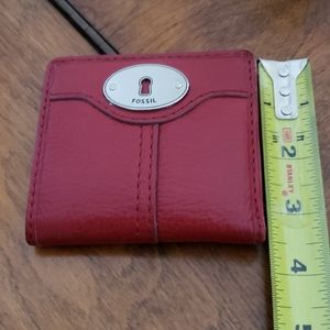 Fossil small red wallet